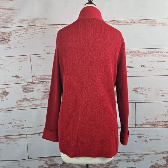 Beyond Threads Alpaca Wool Cardigan Red Size Medium - Picture 4 of 10